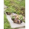 Gardenised Rustic Wood- Look Plastic Half Barrel Flower Pot Garden Planter, PK 2 QI003695 - alternate 7